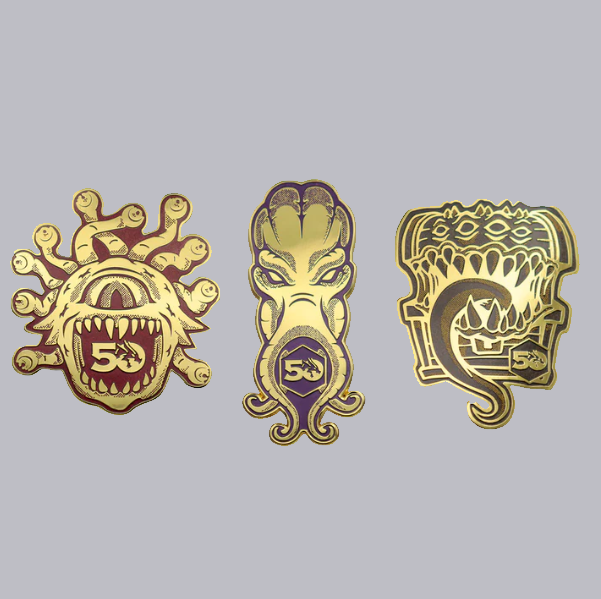 Dungeons & Dragons : 50th Anniversary Limited Edition Set of 3 Pin Badges