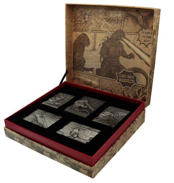 Godzilla : 5 Piece Limited Edition Collector's Box Set of Monsters Metal Ingots
