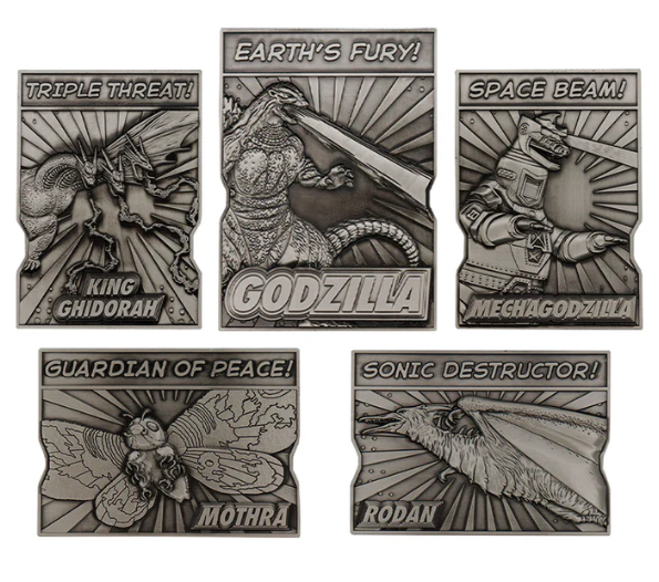 Godzilla : 5 Piece Limited Edition Collector's Box Set of Monsters Metal Ingots