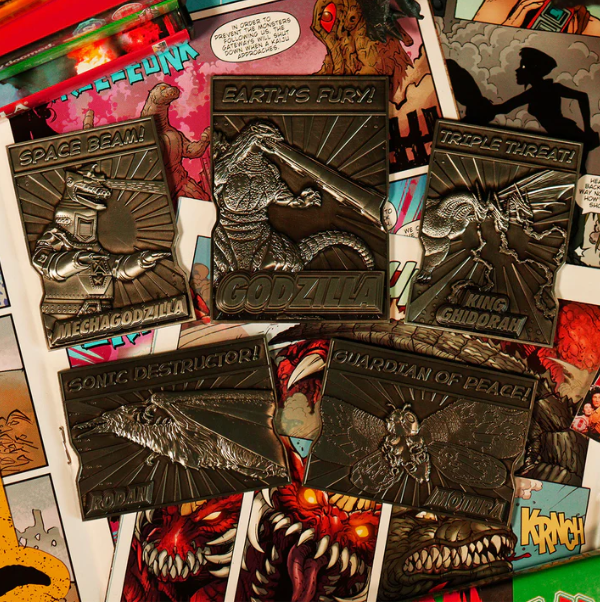 Godzilla : 5 Piece Limited Edition Collector's Box Set of Monsters Metal Ingots