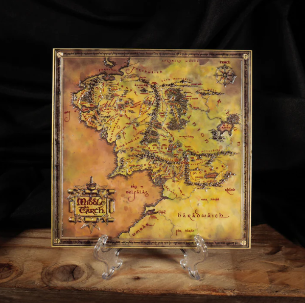 The Lord of the Rings : Limited Edition Collectible Metal Map of Middle-Earth