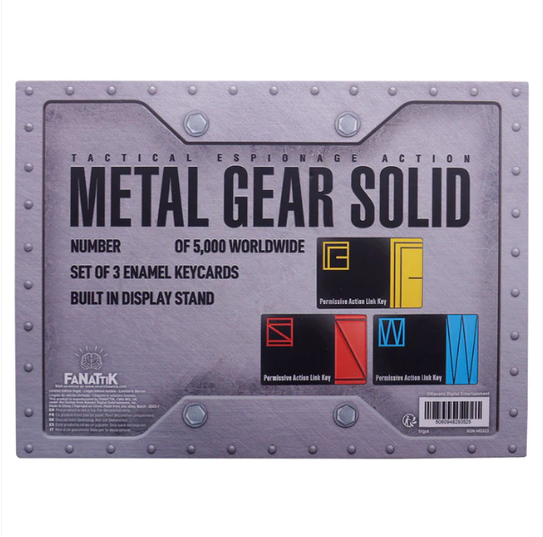 Metal Gear Solid : Set Of 3 Metal Keycards Limited Edition Collectible Boxset