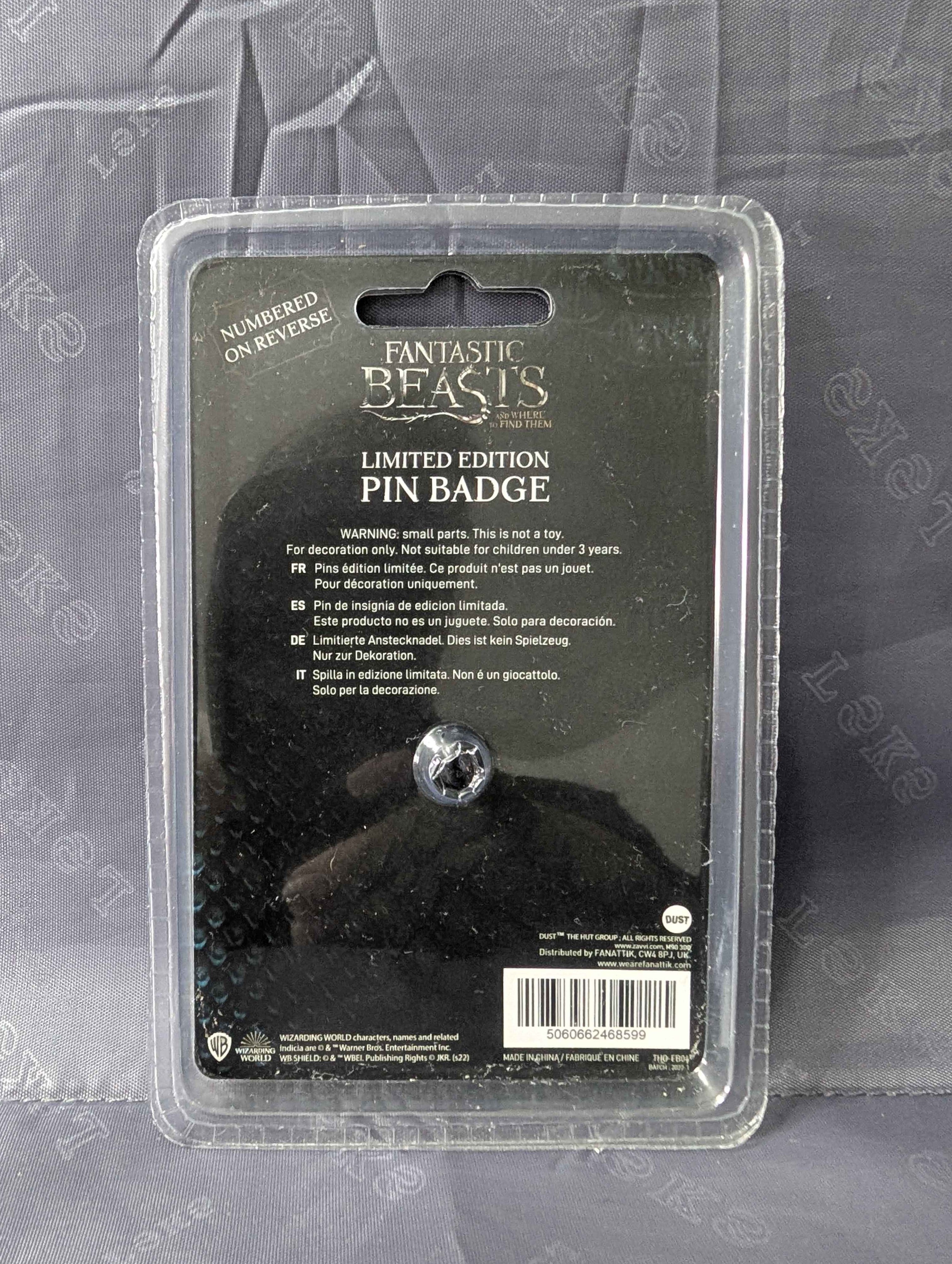 Fantastic Beasts : Limited Edition Collectible Bowtruckle Pin Badge