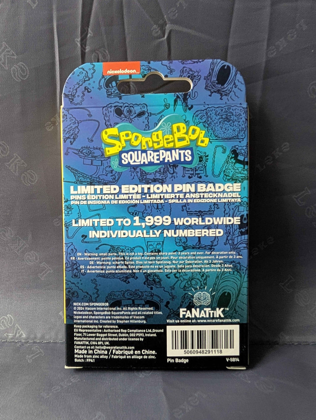 SpongeBob SquarePants : Bubble Limited Edition Collectible Pin Badge