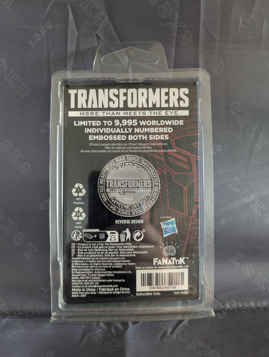 Transformers : Limited Edition " More Than Meets The Eye " Collectible Coin