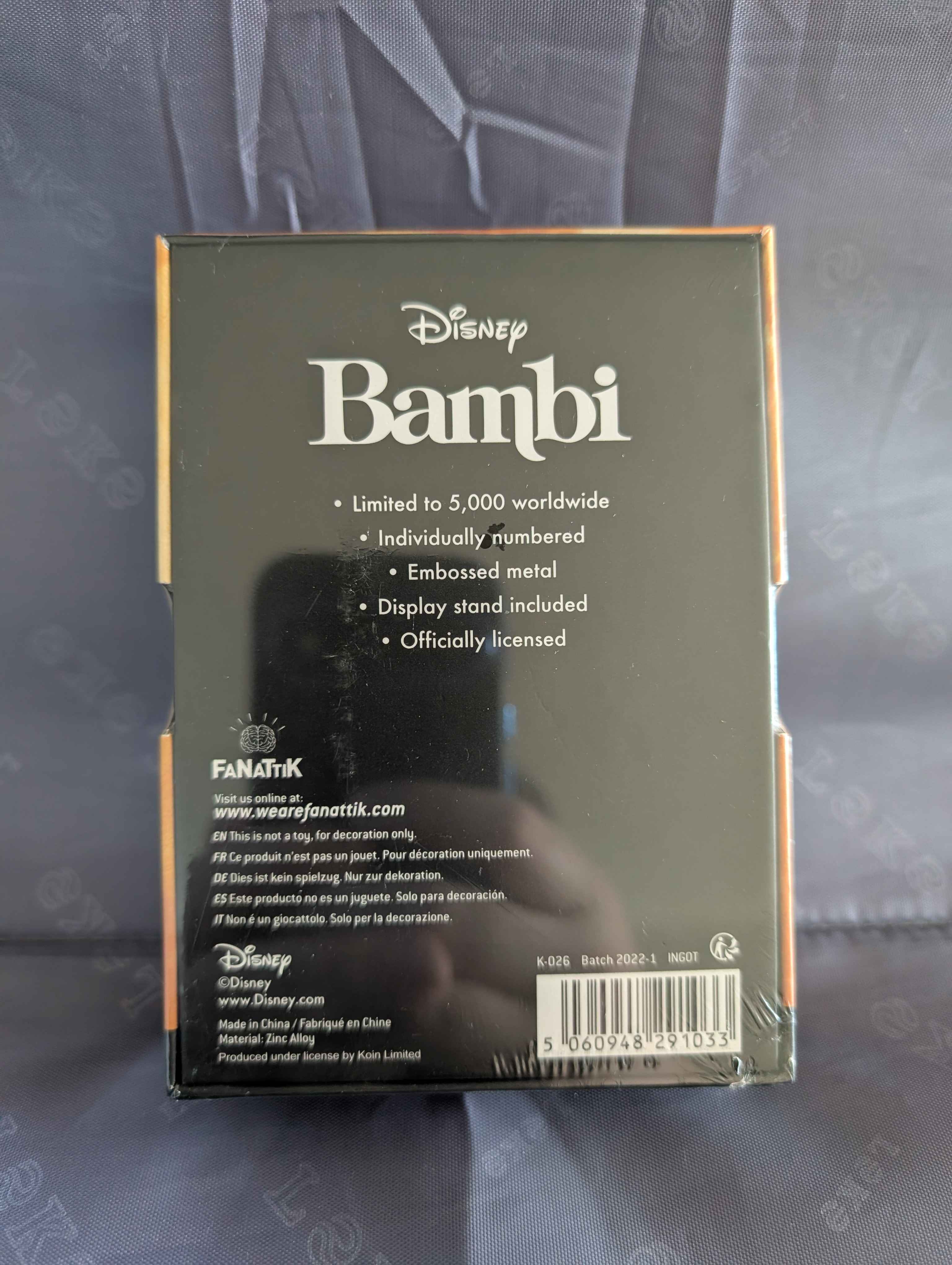 Disney : Limited Edition Collectible Bambi Ingot