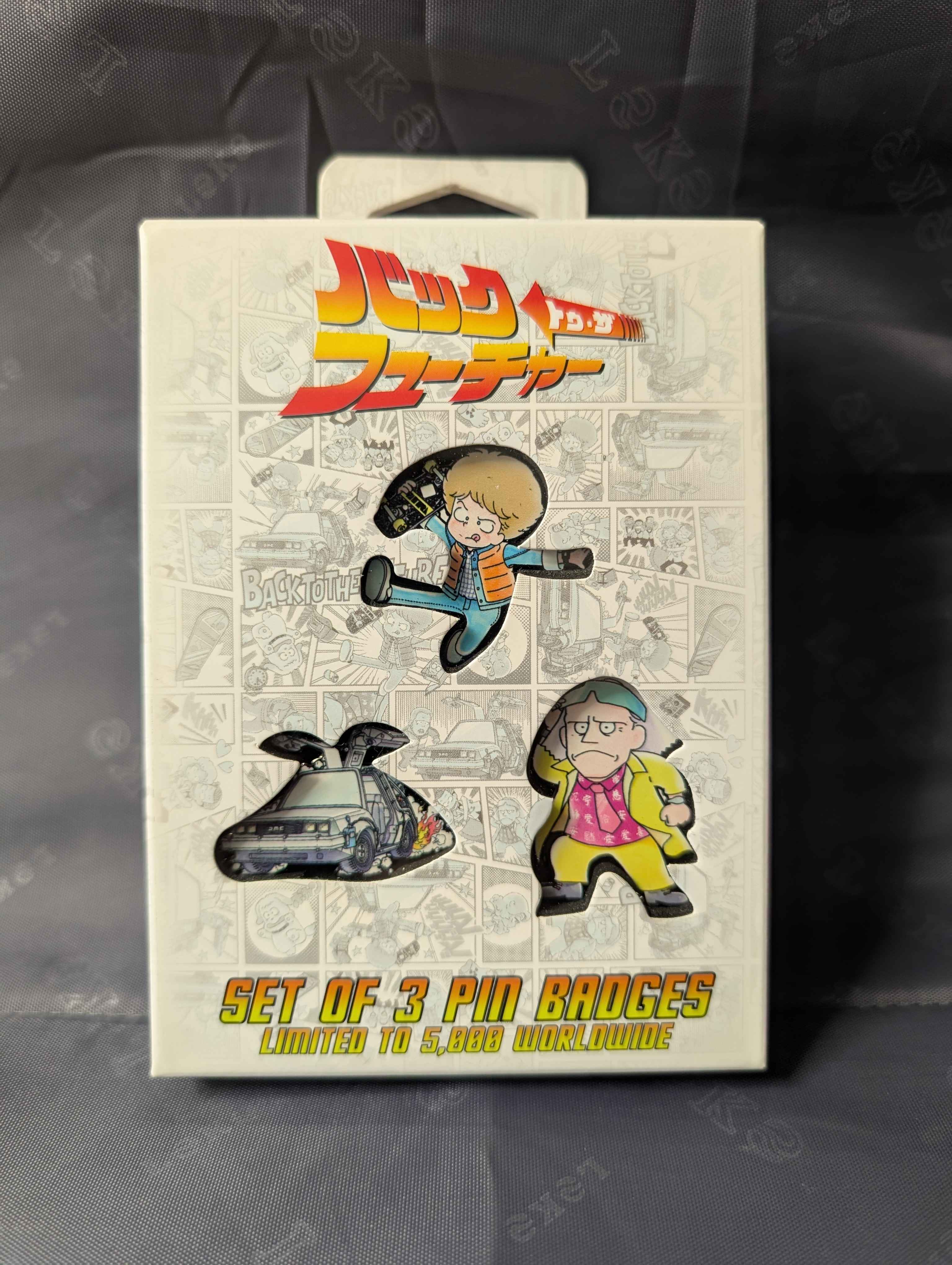 Back to the Future : Limited Edition Japanese Style Triple Pin Badge Set