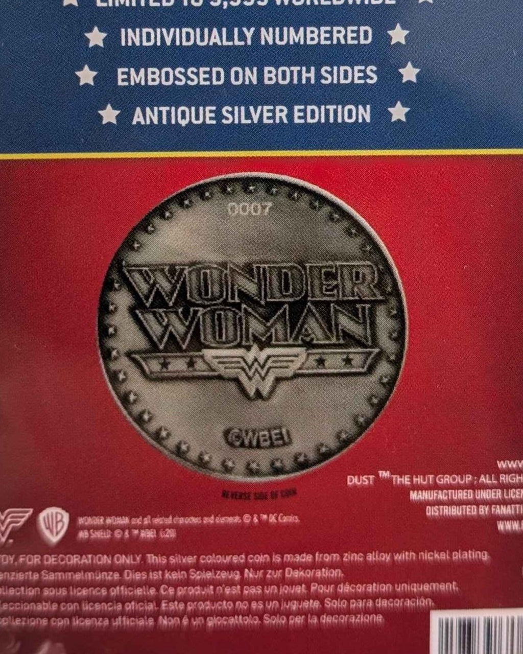 DC Comics : Wonderwoman Limited Edition Collectible Coin