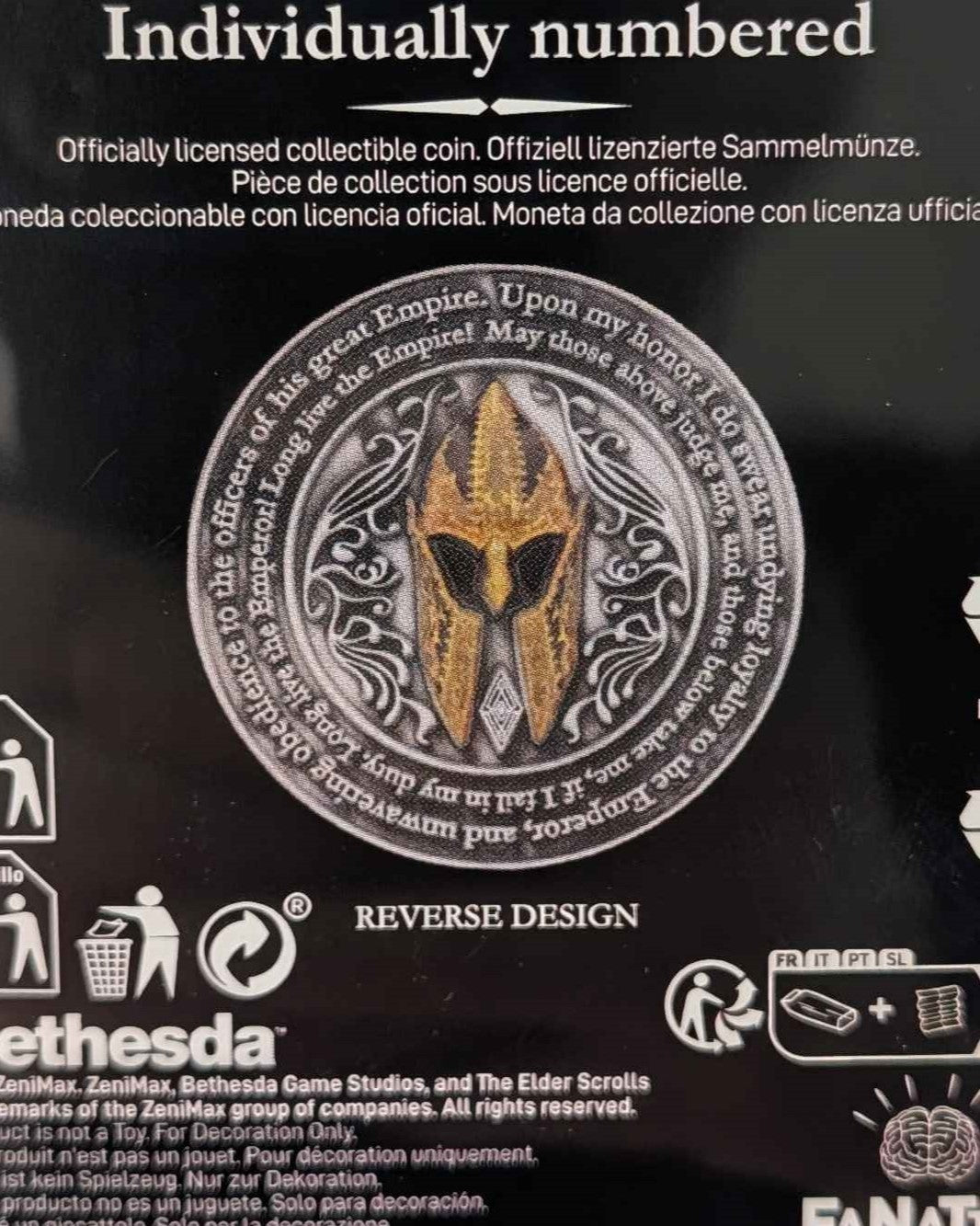 The Elder Scrolls IV: Oblivion Imperial City Coin Officially Licensed