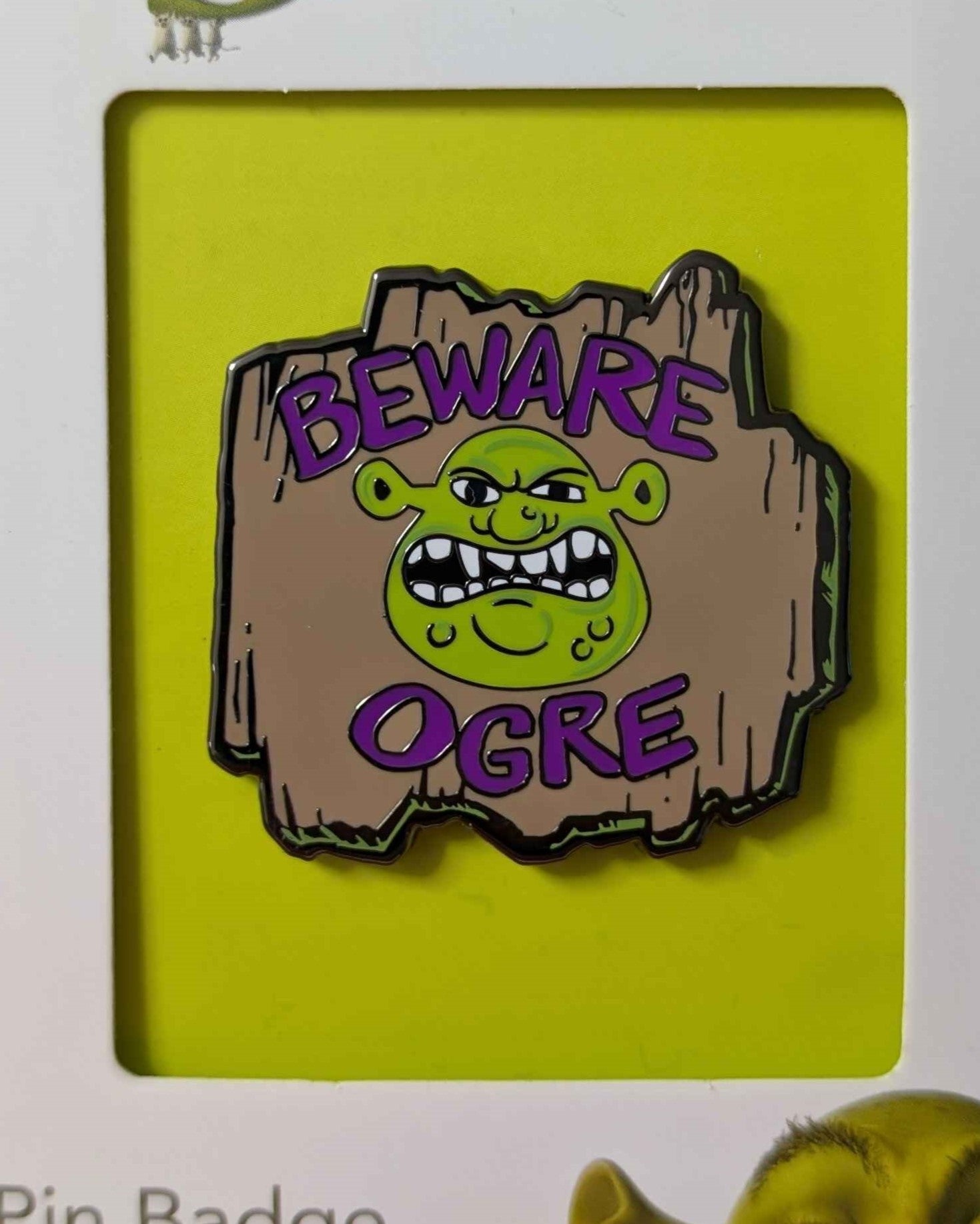 Shrek : Beware Ogre Limited Edition Collectible Pin Badge