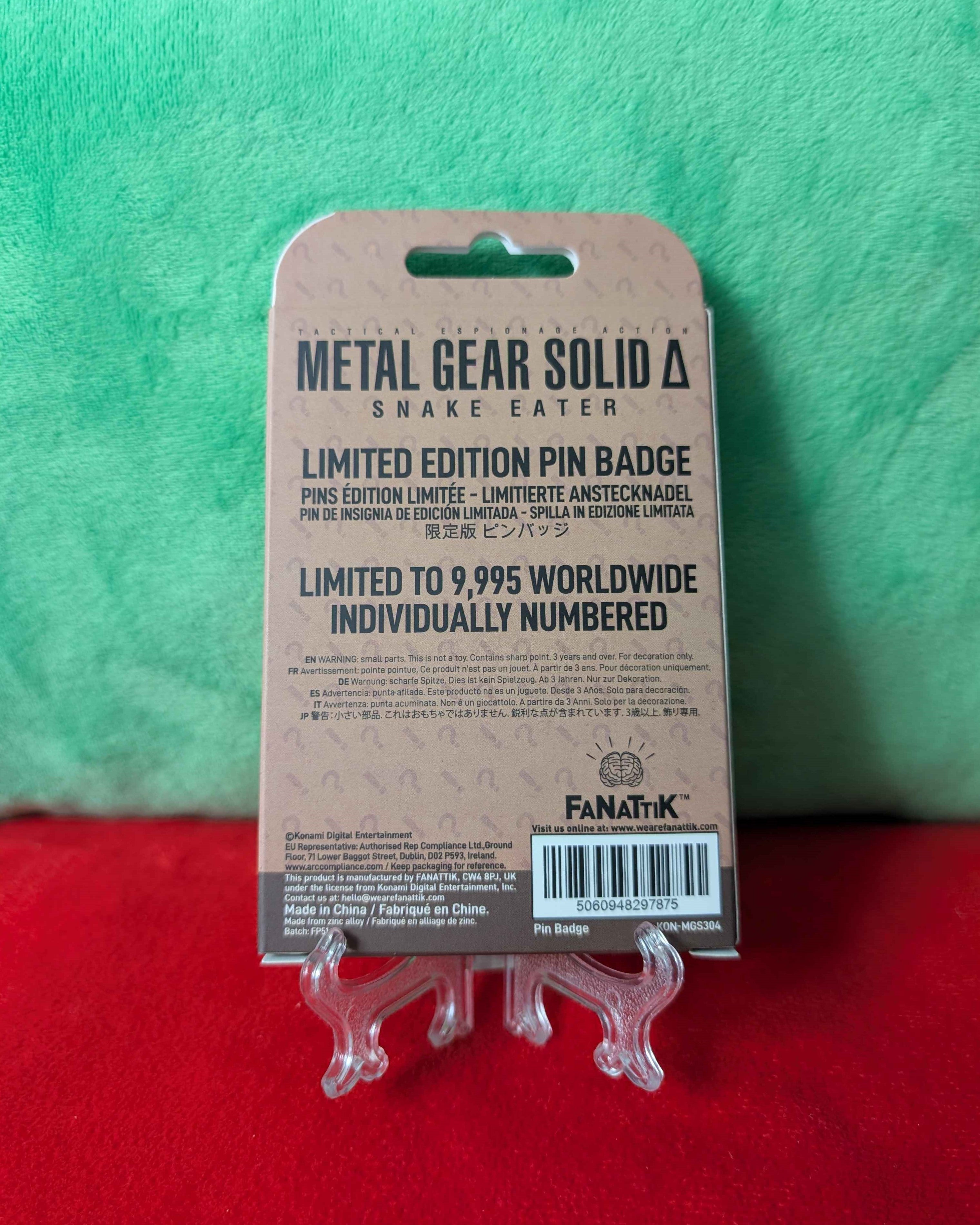 Metal Gear Solid : Limited Edition Collectible Delta FOX Pin Badge