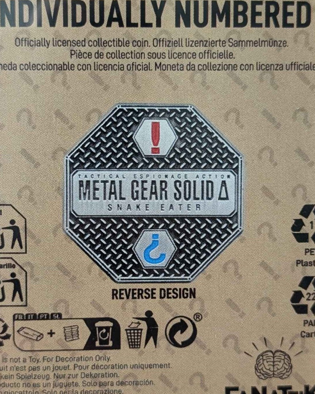Metal Gear Solid : Delta Limited Edition Collectible Naked Snake Coin