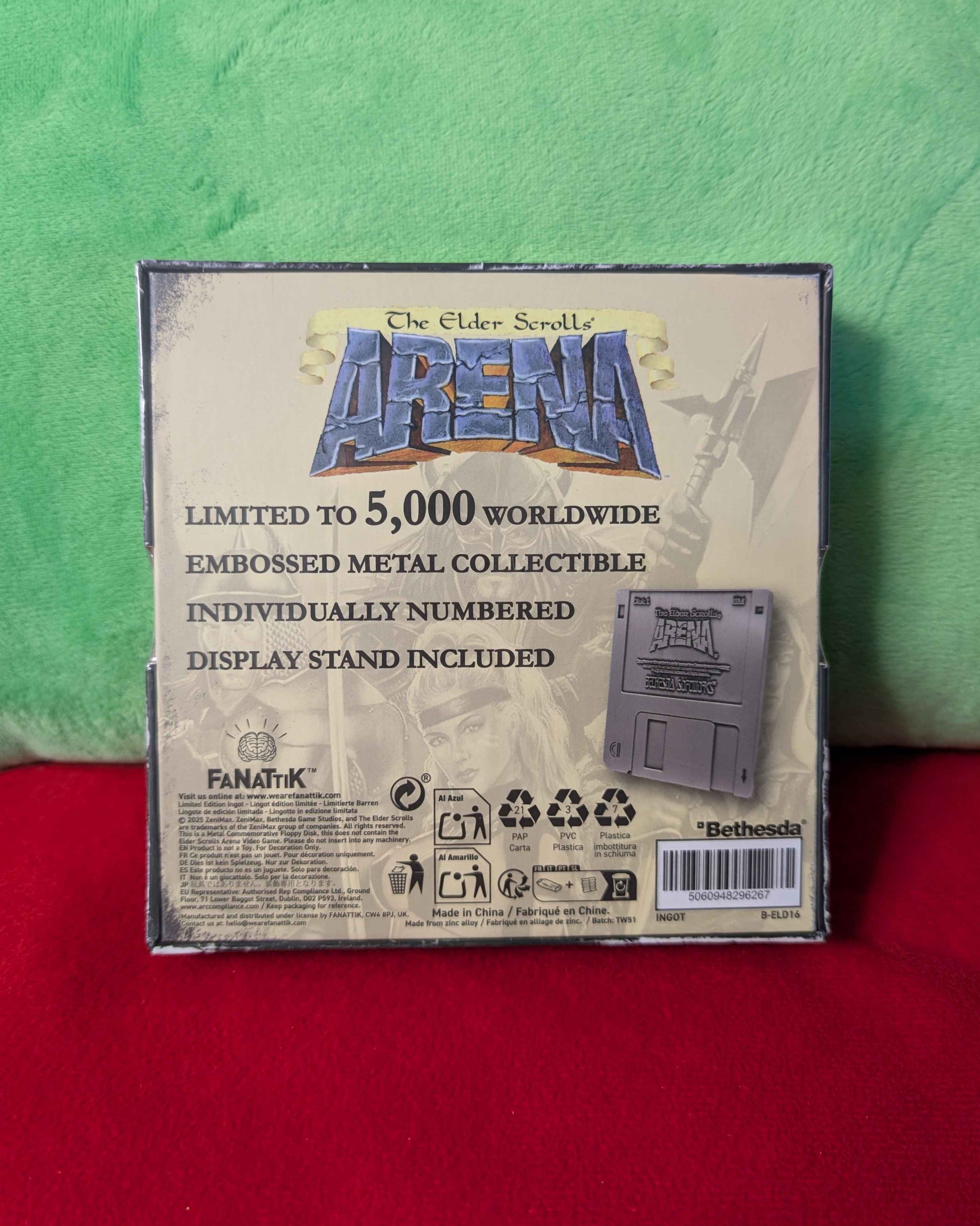 The Elder Scrolls Arena : Limited Edition Metal Collectible Floppy Disk Replica