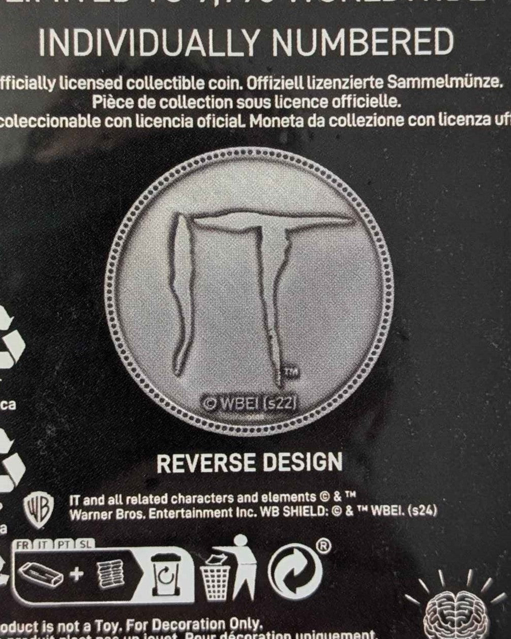 IT : Limited Edition Horror Collectible " You'll Float Too " Coin