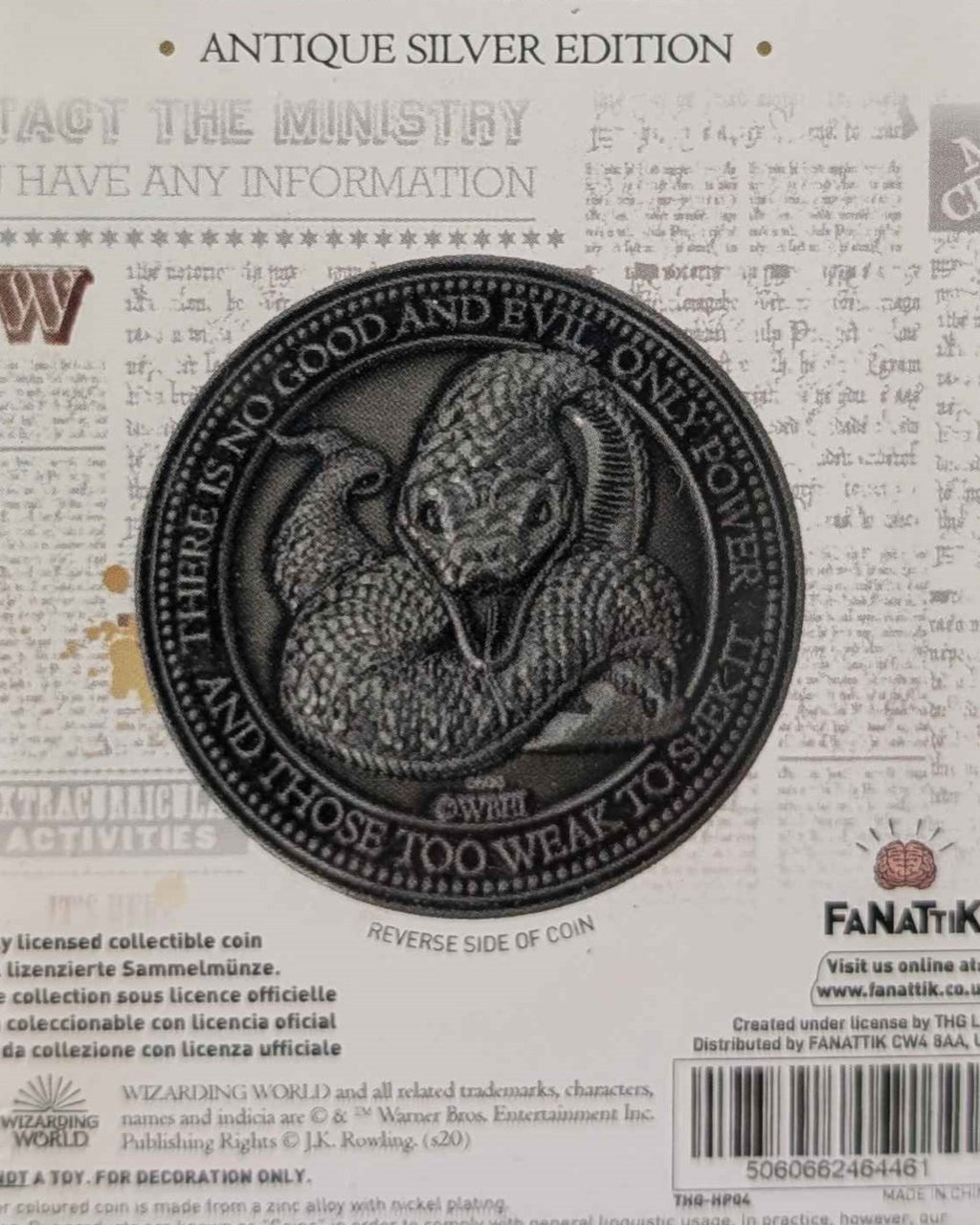 Harry Potter : Limited Edition Lord Voldemort Collectible Coin