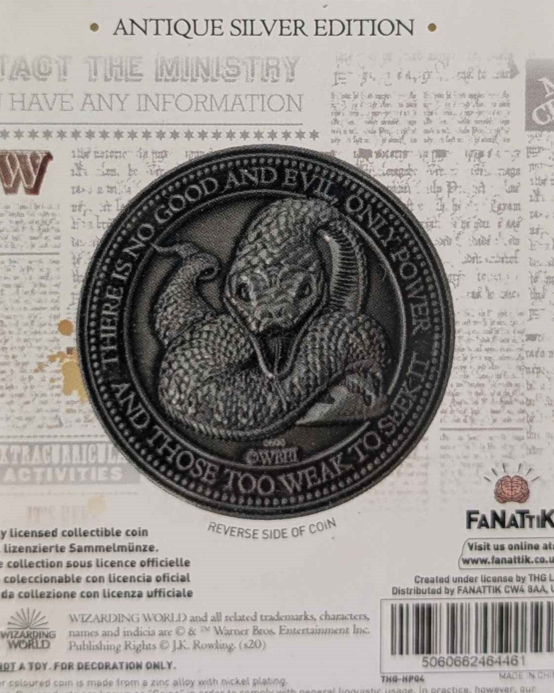 Harry Potter : Limited Edition Lord Voldemort Collectible Coin