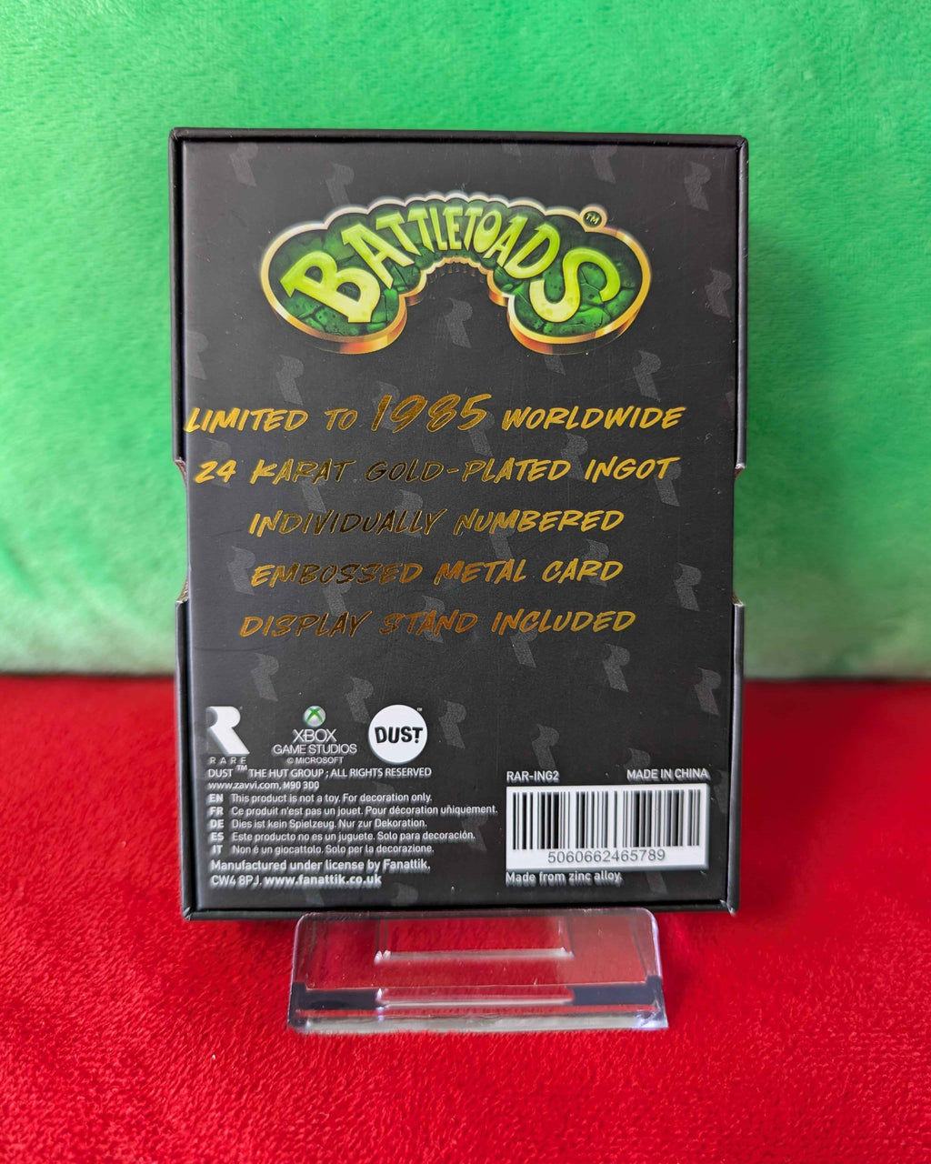 Battletoads : Limited Edition Collectible 24k Gold Plated Ingot