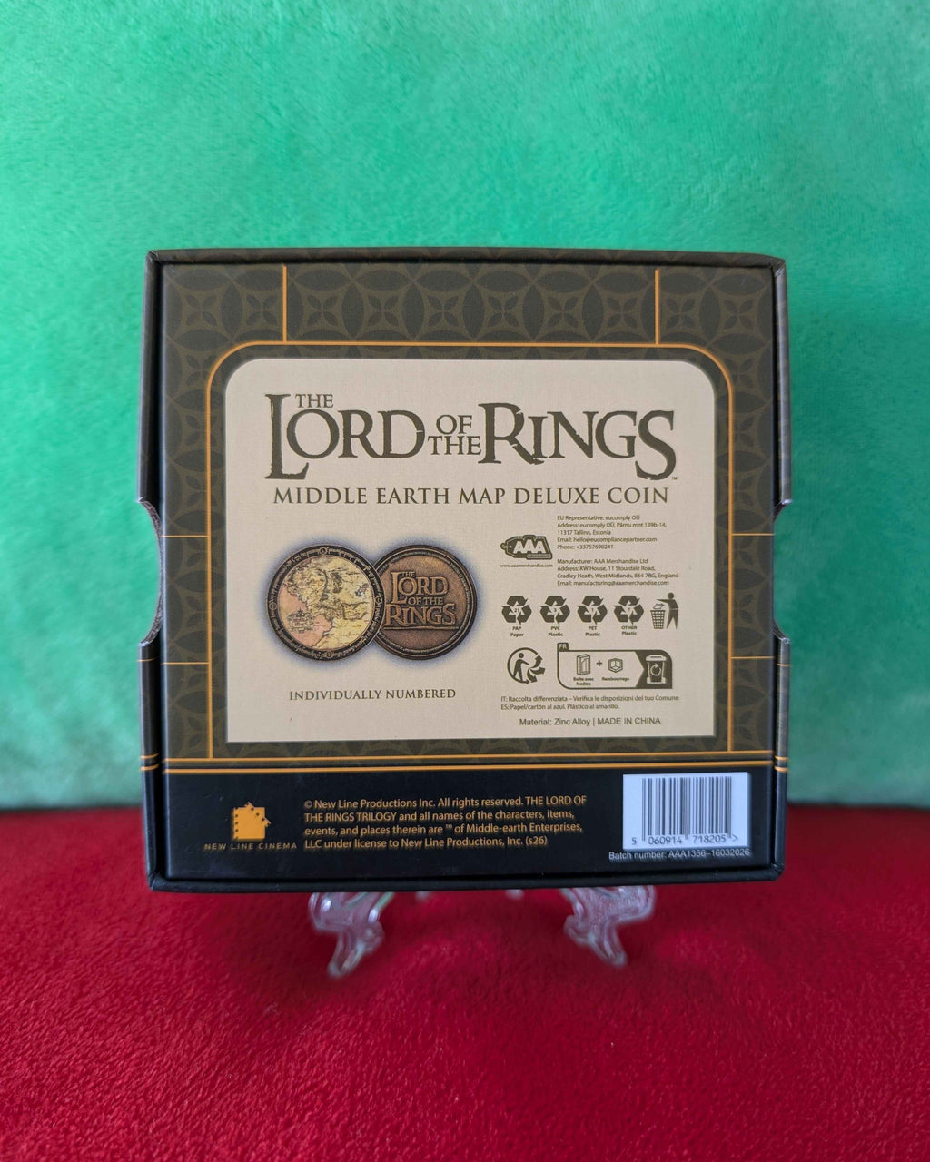 Lord of the Rings : Middle Earth Map Deluxe Limited Edition Coin