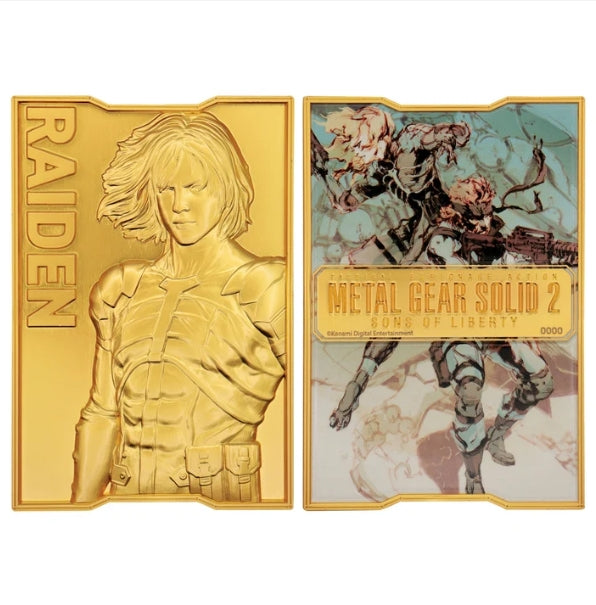 Metal Gear Solid 2 - 24k Gold Plated Raiden Ingot