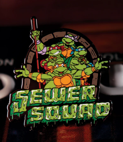 TMNT : Turtles " Sewer Squad " Limited Edition Collectible 40th Anniversary Pin Badge